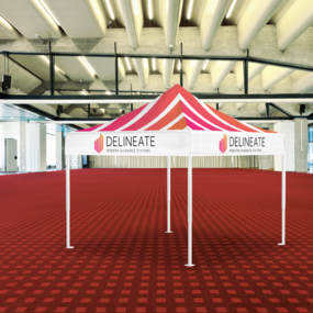 Custom Pop-Up Tent In Ballroom