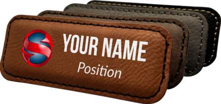 Custom Printed Leather Name Tags