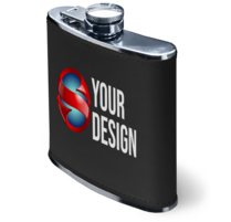 Custom Printed Leatherette 6 oz Flask