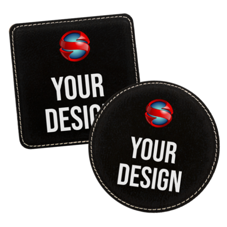 Custom Printed Leatherette Coasters