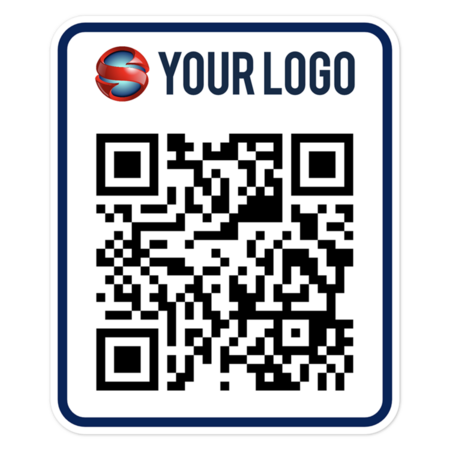 Custom QR Code Sticker with Your Logo