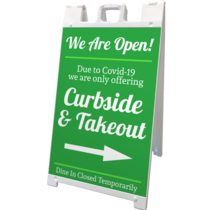 Custom Take Out Large A-Frame Sign