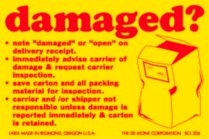 Damaged? Labels 4" x 4"