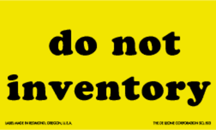 Do Not Inventory Matte Paper Labels  Fluorescent Chartreuse Label Size: 3" x 5"  QTY: 1000 