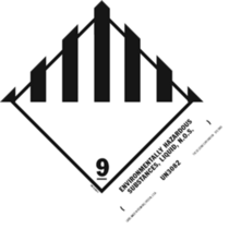 Environmentally Hazardous Substances, Liquid HazMat Labels 5" x 4"