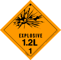 Explosive, 1.2L HazMat Paper Labels 4" x 4"