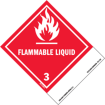 Flammable Liquid - Blank HazMat Paper Labels 5" x 4"