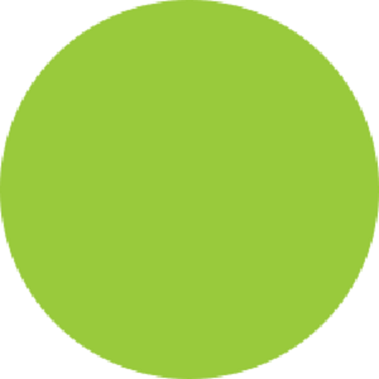 Flourescent Green  Circle Labels Label Size: 1.5" Diameter QTY: 1000 