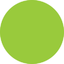 Fluorescent Green Circle Labels 1" Diameter