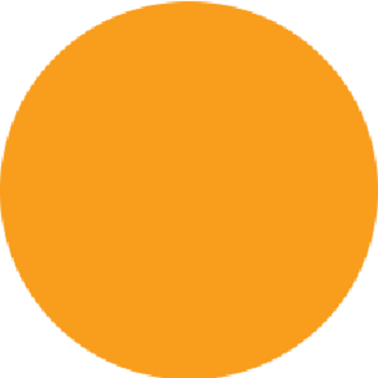 Fluorescent Orange Circle Labels Label Size: 3/4" Diameter QTY: 1000 