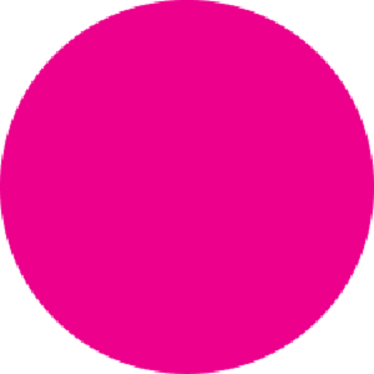 Fluorescent Pink Circle Labels  Label Size: 1" Diameter QTY: 1000 