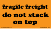 Fragile Freight Labels 4" x 7"