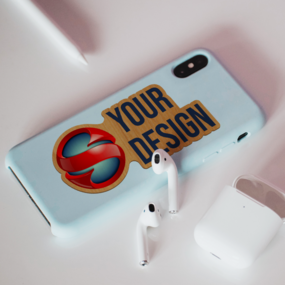 Full Color Custom Wood Sticker On iPhone