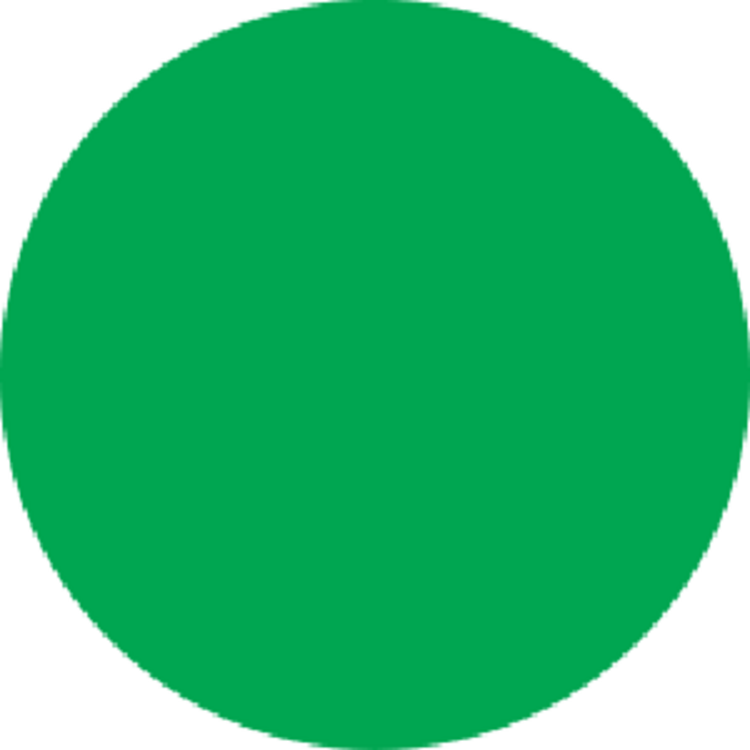 Green Circle Labels  Label Size: 1" Diameter QTY: 1000 