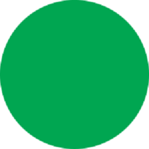 Green Circle Labels 1" Diameter