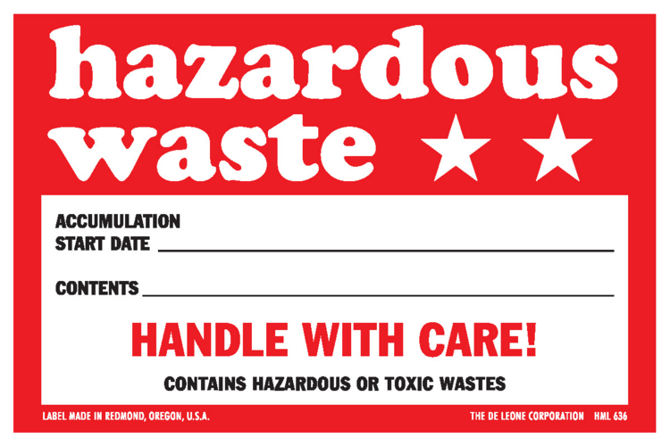 Hazardous Waste - Paper Labels 