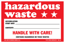 Hazardous Waste - Paper Labels