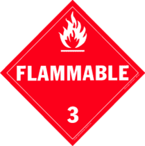 Hazmat Flammable Class 3 Placard