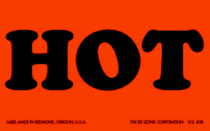 Hot Labels Fluorescent Red 2.5" x 4"