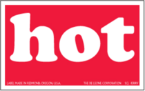 Hot Labels Red 2.5" x 4"