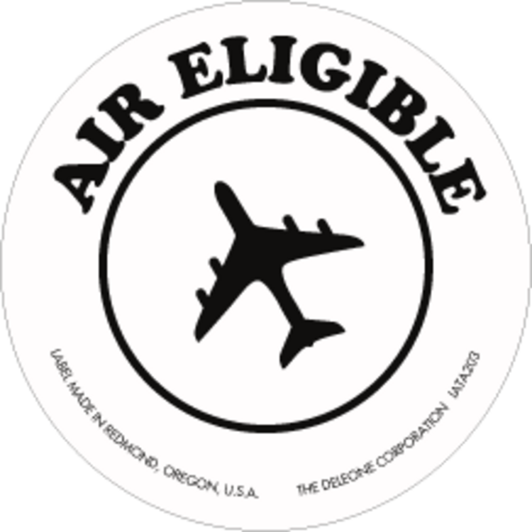 IATA Air Eligible Paper Labels Black & White Size: 2" Diameter QTY: 1000 