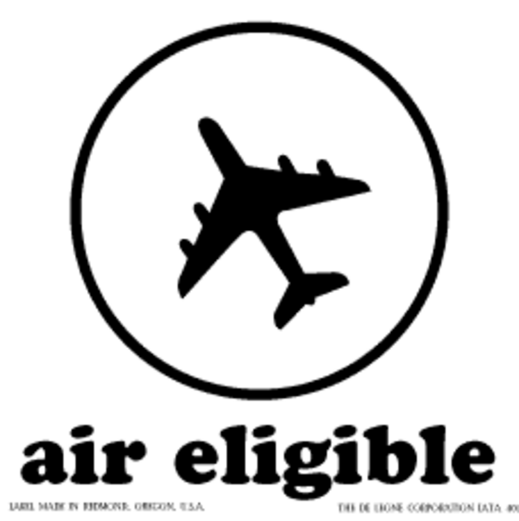 IATA Air Eligible  Paper Labels Black & White Size: 4" x 4" QTY: 1000 