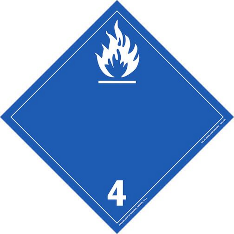 IATA Dangerous When Wet Vinyl Labels Blue & White Size: 4" x 4" QTY: 1000 