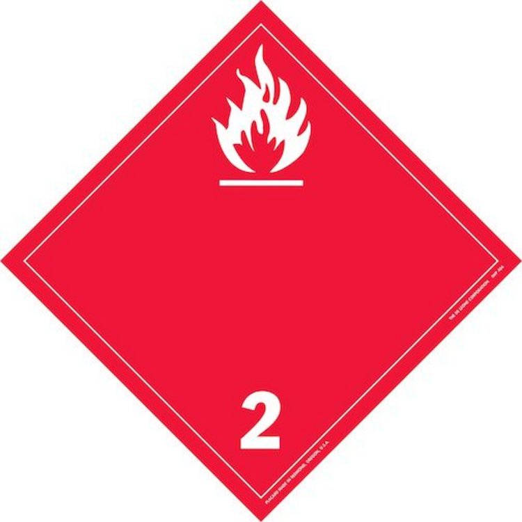 IATA Flammable Gas Paper Labels Red & White Size: 4" x 4" QTY: 1000 