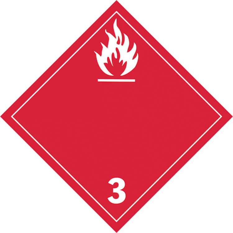 IATA Flammable Liquids Paper Labels Red & White Size: 4" x 4" QTY: 1000 