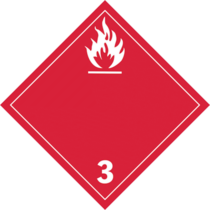 IATA Flammable Liquids Paper Labels 4" x 4"