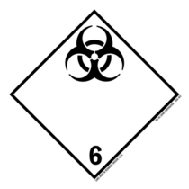 IATA Infectious Substance Paper Labels 4" x 4"