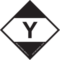 IATA Limited Quantity "Y" Paper Labels 2" x 2"