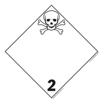 IATA Toxic Gas Paper Labels 4" x 4"