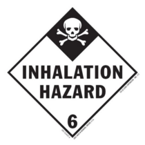 Inhalation Hazard Class 6 HazMat Paper Label 4" x 4"