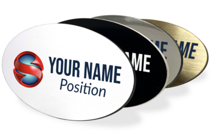 Large Oval Name Tag