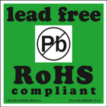 Lead Free Special Handling Paper Labels 4" x 4"