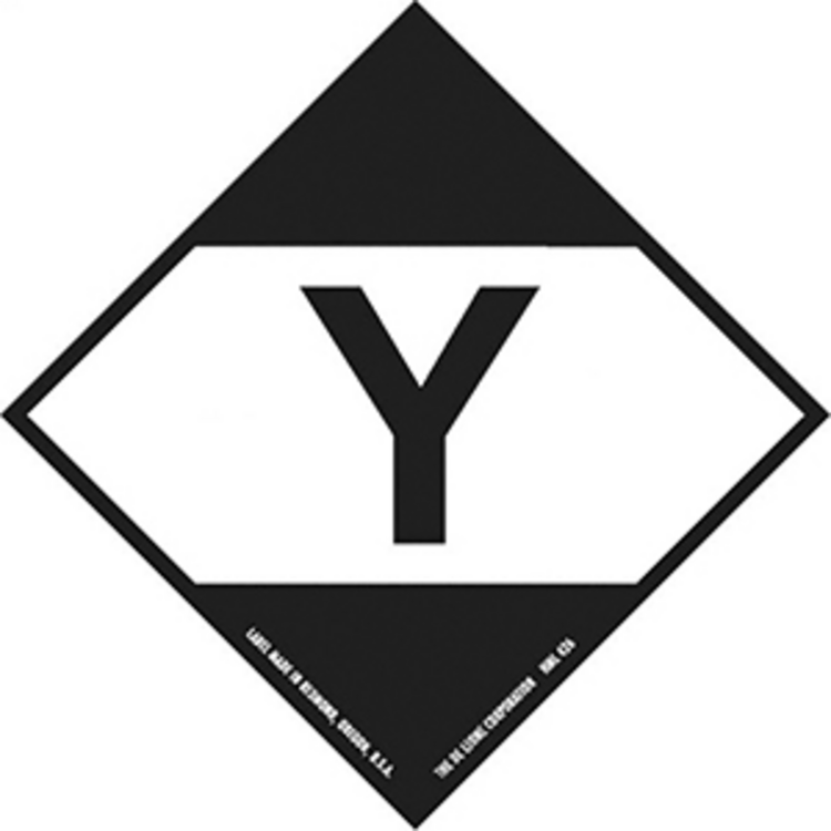 Limited Quantity "Y" Paper Labels Black & White Size: 4" x 4" QTY: 1000 