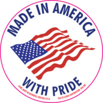 Made in America with Pride Labels 2" Diameter