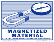 Magnetized Material Special Handling Paper Labels 3.5" x 4.5"