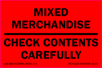 Mixed Merchandise Labels 3" x 5"