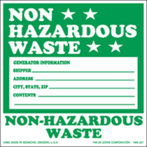 Non-Hazardous Waste - Vinyl Labels