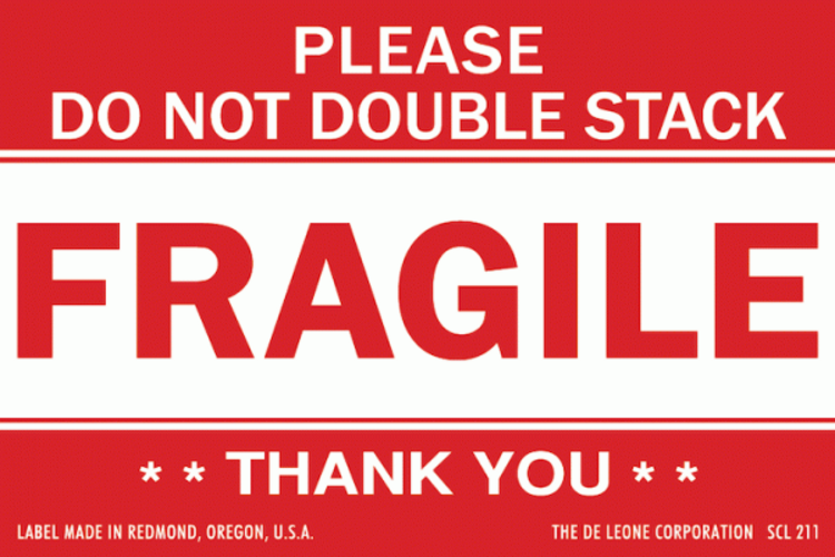 Please Do Not Double Stack Paper Labels  Red and White Label Size: 2" x 3" QTY: 1000 