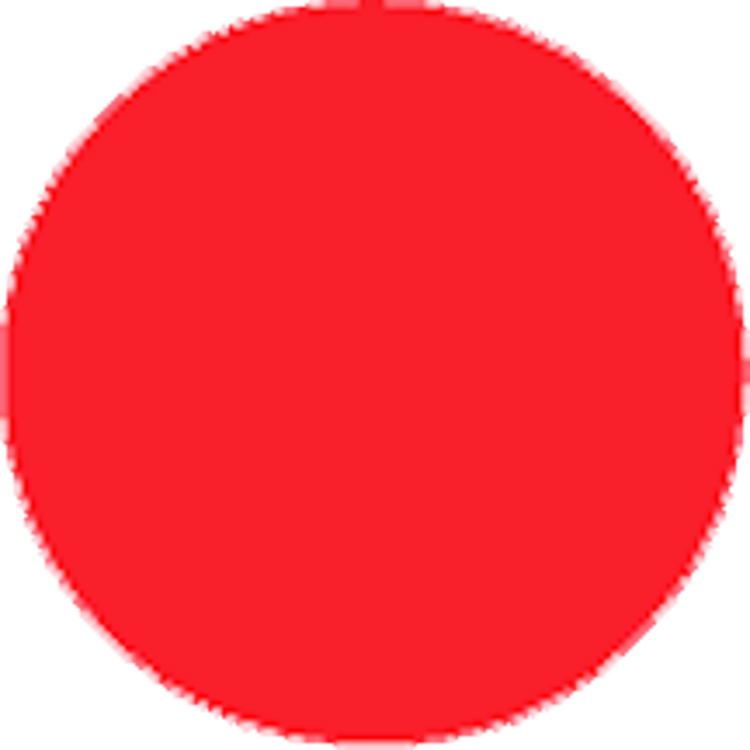 Red Circle Labels 1.5" Diameter 