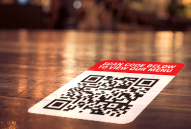 Restaurant QR Code Stickers