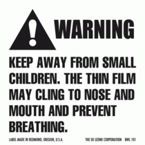 Small Children Warning Labels 2" x 2"