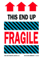 This End Up Fragile Labels 4" x 6"