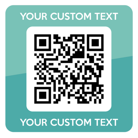 Two-Toned QR Code Square Sticker