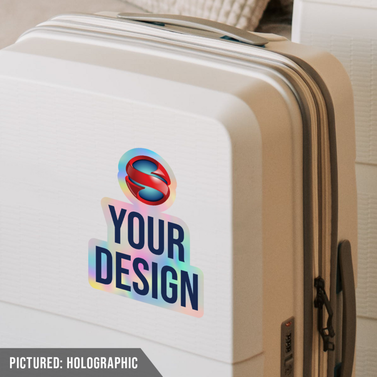 Your Design Printed On A Holographic Vinyl Sticker 